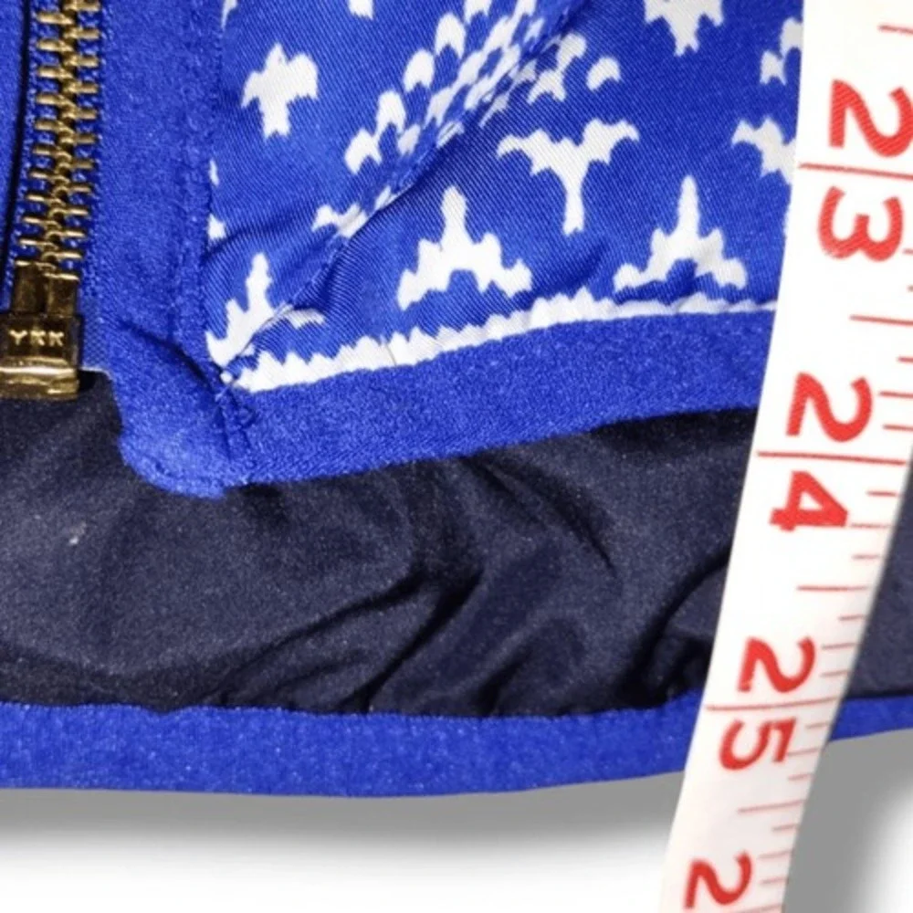 J Crew Womens Vest Sz Medium Fair Isle Button Front Insulated Ski Winter Outdoor